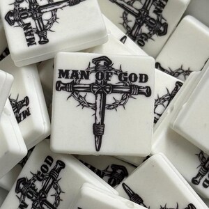 Man Of God Printed Focal Bead