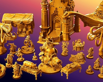 Desert of Famine - Premium-Loot Bundle - D&D - Egyptian - Demon - Elephant - Hippo
