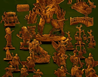 Geppetto's Curse STL Bundle: Pinocchio Inspired D&D Miniatures (Digital Download)