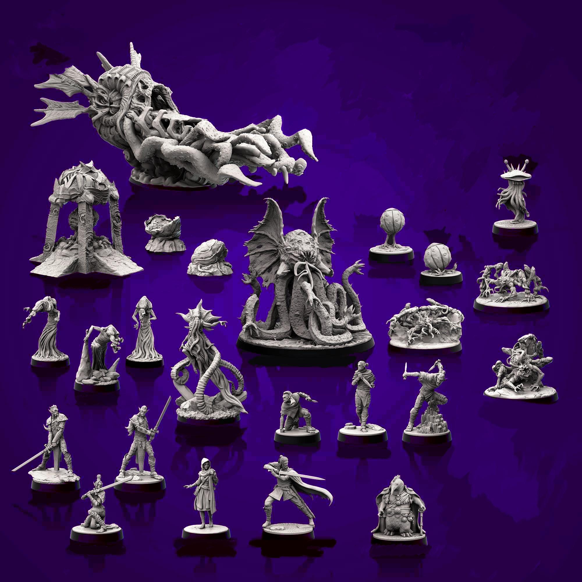 Mindflayer Odyssey STL Bundle - Mammoth-Sized Bundle - D&D - Mindflayer - Githyanki - Illithid - Nautilus