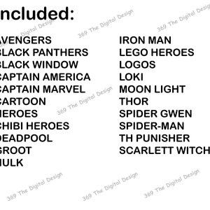 6000 Mega Bundle LAYERED Files, Avangers, IronMan, Thor, Deadpool, Captain America, Spider Man, Superhero PNG SVG Files Cricut Silhouette zdjęcie 6