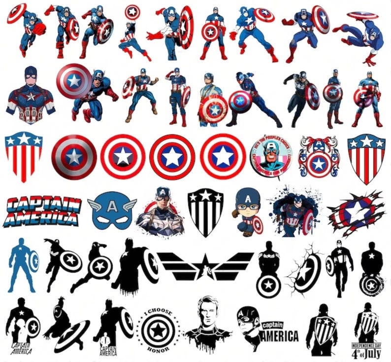 6000 Mega Bundle LAYERED Files, Avangers, IronMan, Thor, Deadpool, Captain America, Spider Man, Superhero PNG SVG Files Cricut Silhouette zdjęcie 2