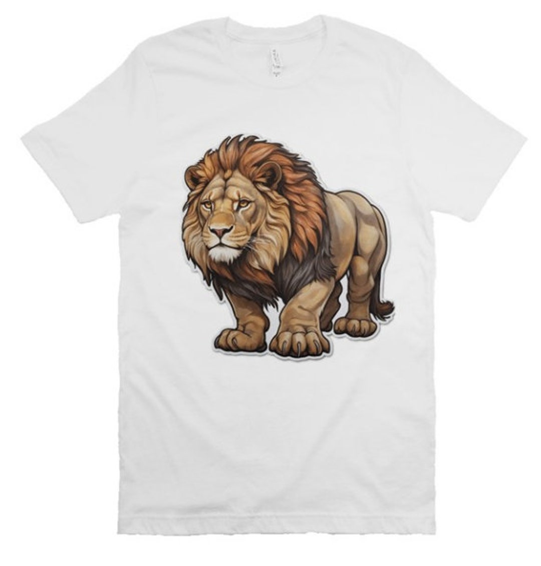 Lion Graphic T-shirt - Etsy