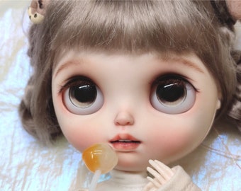 Handcrafted Blythe Doll Magnetic Glass Eyechips with Droplet Option - Realistic Eyes, UV Variant