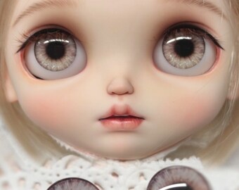 Realistische Augenchips für Blythe Dolls - Handgefertigte Glas Eyechips mit filigranem Detail