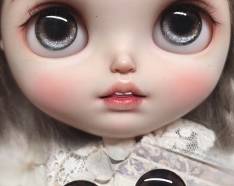Star Night Pearl Blythe Doll Magnetic Glass Eyechips with Droplet Options - Realistic Doll Eyes