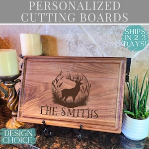 Personalized Deer Hunting Gift Personalized Cutting Board Custom Charcuterie Board Father&#39;s Day Gift Mens Wedding Gift Custom Hunting Gifts