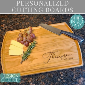 Custom Charcuterie Board Personalized Family Name Serving Board Kitchen Decor Anniversary Gift Wedding Present Personalized Cutting Board