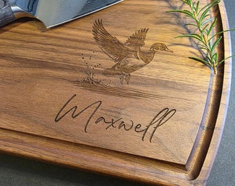 Personalized Duck Hunting Gift Personalized Cutting Board Custom Charcuterie Board Father's Day Gift Mens Wedding Gift Custom Gift for Him