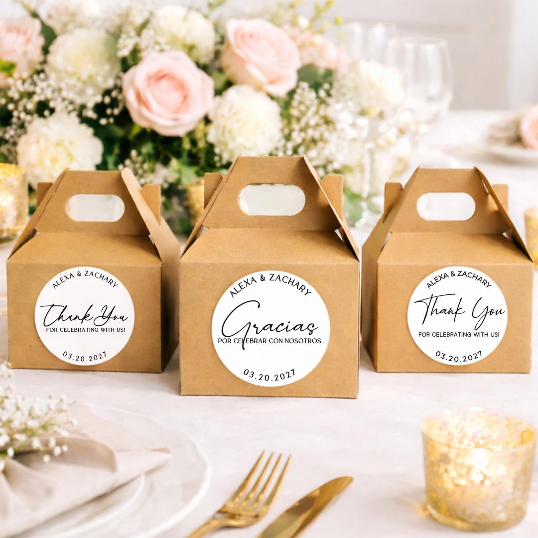 20 Custom Thank You Wedding Sticker for Wedding Favors for Guest Favors ...