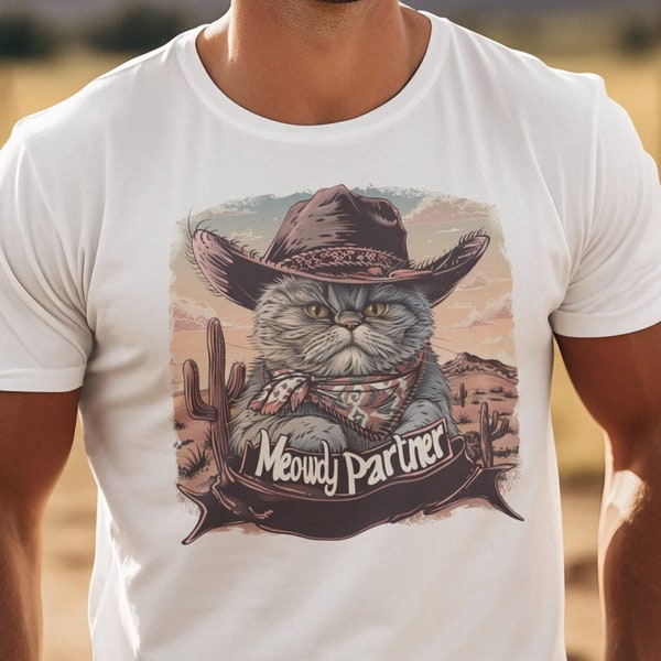 Meowdy Partner shirt Cat Tee Funny shirt for Cat Lovers Meowdy Tshirt Western Cat shirt Gift for Cat Lovers