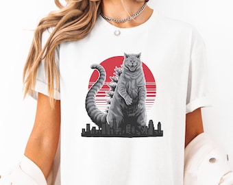 Catzilla T-Shirt: Funny Kaiju Cat Graphic Tee