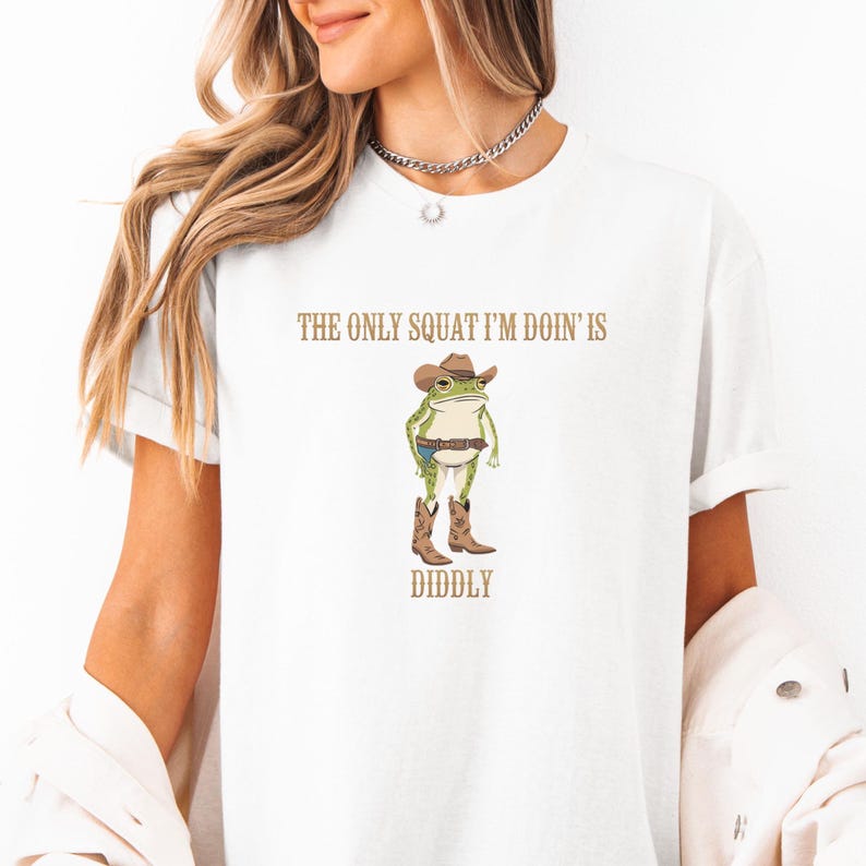 Funny Cowboy Frog Shirt: Diddly Squat Western Humor Tee image 2