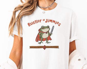 Funny Frog Knight T-Shirt: Rustler of Jimmies Meme Humor Tee