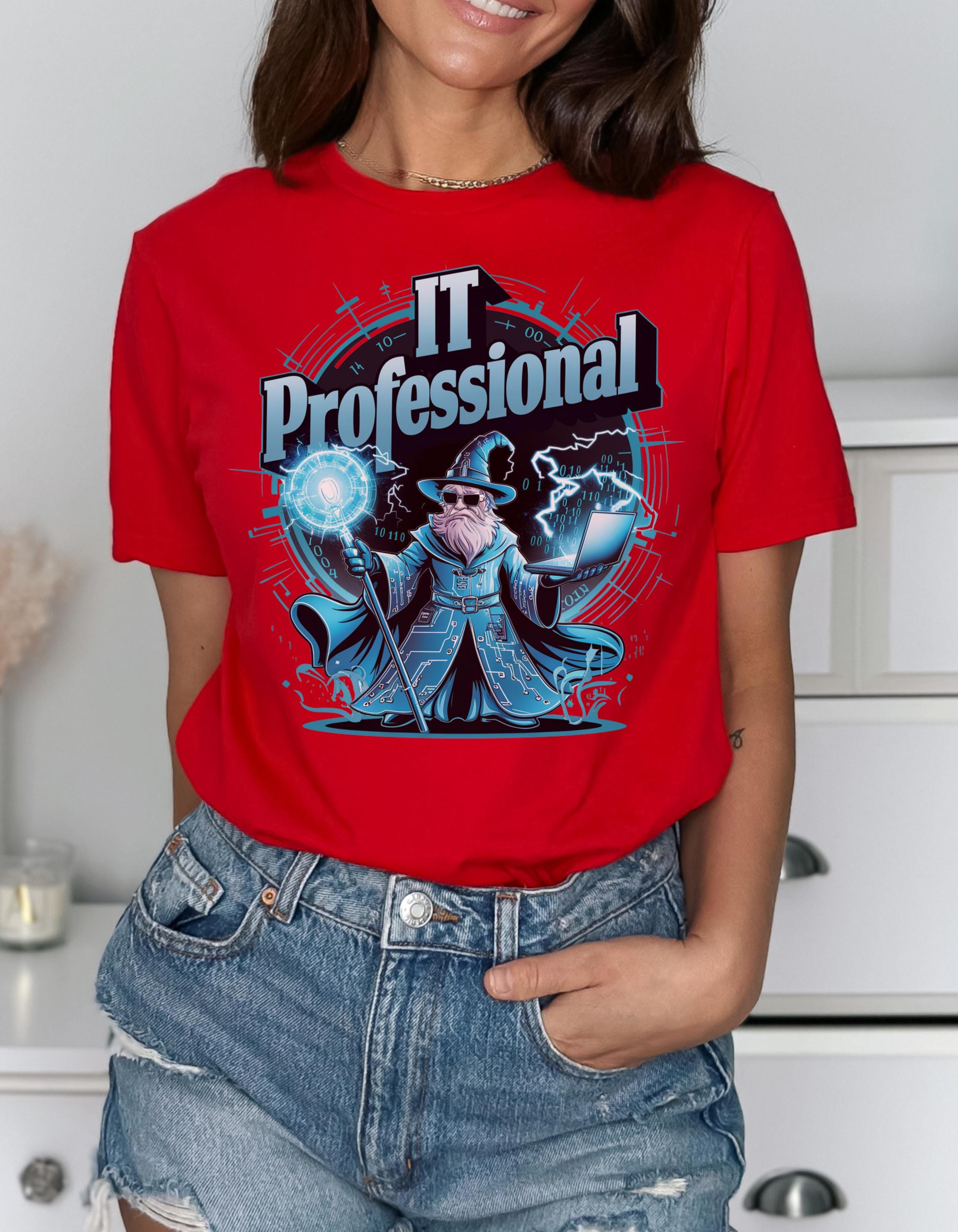 IT Professional Wizard T-shirt, Tech Geek Gift - Etsy