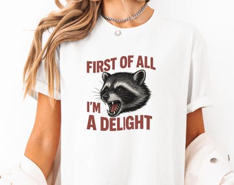 Funny Raccoon Graphic Tee: Snarky Animal Humor Shirt