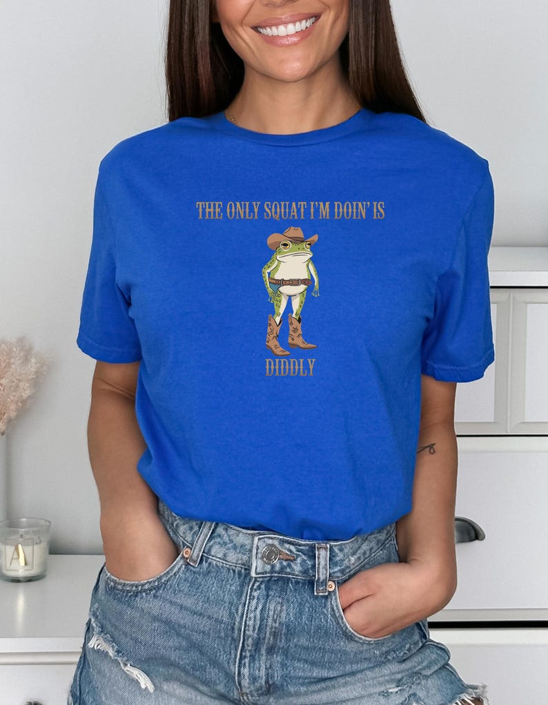 Funny Cowboy Frog Shirt: Diddly Squat Western Humor Tee image 3