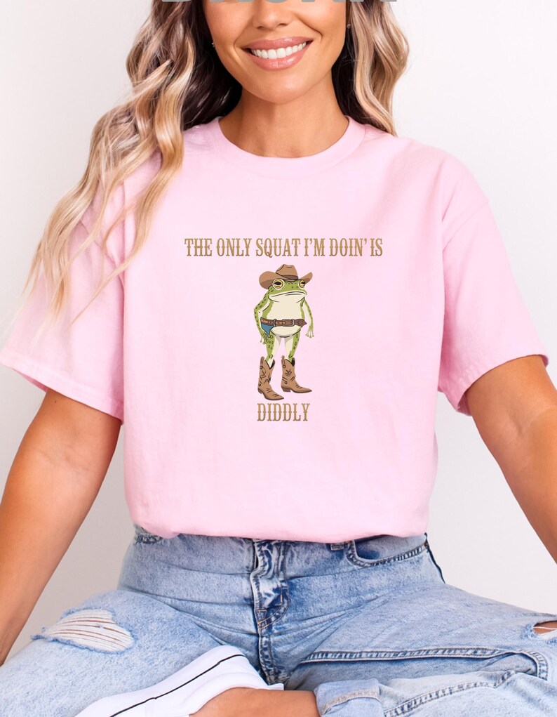 Funny Cowboy Frog Shirt: Diddly Squat Western Humor Tee image 4