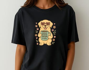 Dog Mom Coffee Shirt: Golden Retriever Graphic Tee
