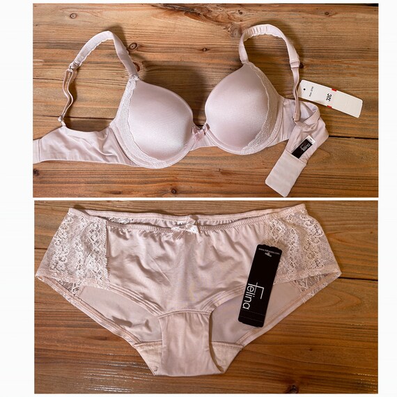 Other  Victoria Secret Rhinestone Set White Bra Panty L Panty 38b