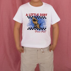 Kids Dirt Bike Tee, Comfortable Graphic Tee, Motocross Tshirt, Racing Shirt for Kid, Funny Summer Shirt, Youth Race Day T-Shirt, Trendy Tee