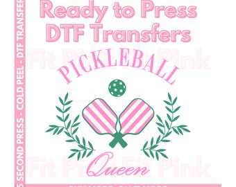 Pickleball Queen Transfer - DTF Transfers - Ready to Press - Trendy Transfers - Full Color Transfers - Cold Peel Transfers - DTF Prints