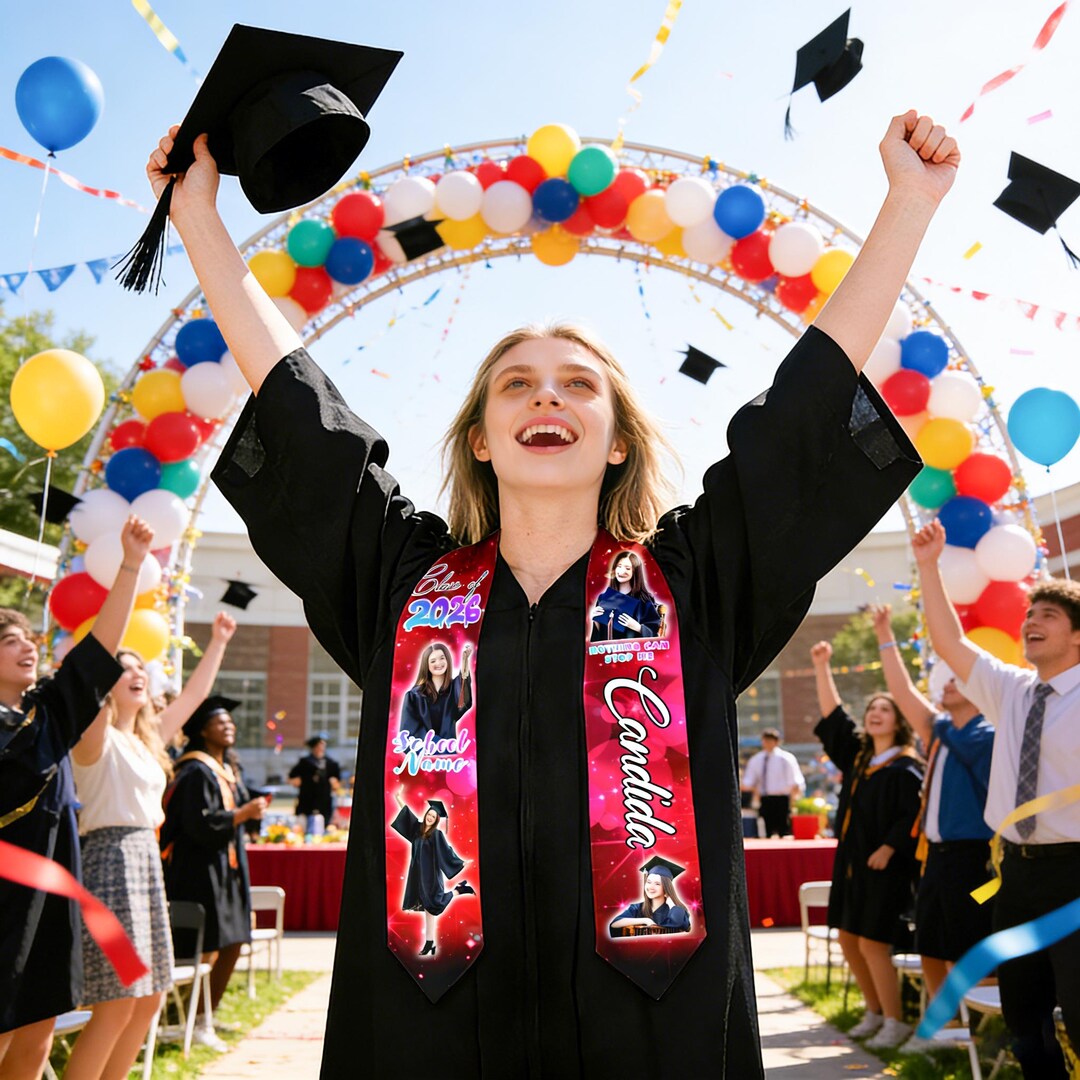 Graduation Moflas Personalized Graduation Shawl , Custom Graduation Stole, Graduation ...
