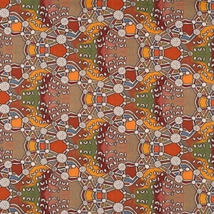 Aboriginal Indigenous Fabric, Water Dreaming Art design fabric, fabric per yard, Australia