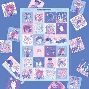 FUTURECUPID Square Sticker Sheet