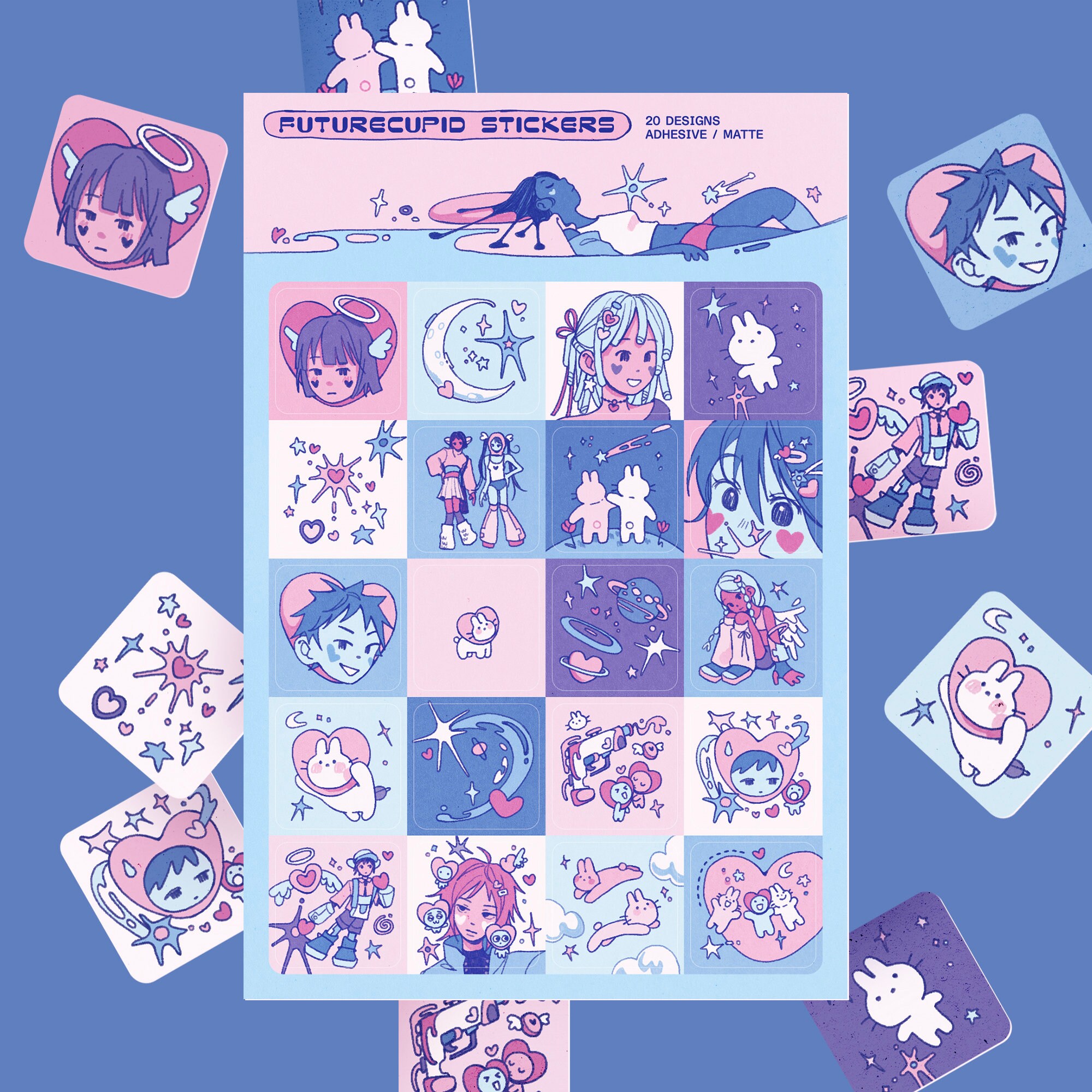 FUTURECUPID Square Sticker Sheet