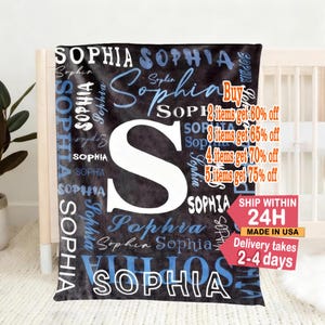 Personalized Name Blanket, Custom Baby Blanket, Swaddle Blanket with Name, Baby Blanket Gift, Newborn Keepsake Blanket, Easter Throw Blanket