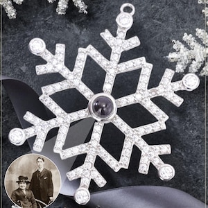Personalized Christmas Photo Ornament, Custom Photo Projection Ornament, Memorial Ornament, Family Memorial Keepsake, Christmas Family Gift