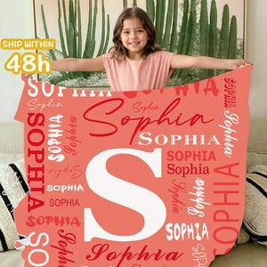 Personalized Name Blanket for Baby, Custom Baby Blanket, Toddler Blanket, Baby Blanket with Name, Newborn Keepsake, New Baby Christmas Gift
