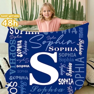 Personalized Name Blanket for Baby, Custom Baby Blanket, Toddler Blanket, Baby Boy Blanket with Name, Newborn Keepsake, New Baby Gift
