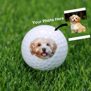 Custom Photo Golf Balls, Personalized Photo Face Golf Ball, Golf Lover Gift, Pet Lover Gift, Gift for Dad, Father&#39;s Day Gift, Golfer Gift
