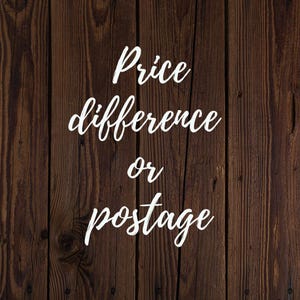 The Price difference or postage