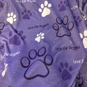 Personalized Dog Blanket with Name, Custom Name Blanket for Dog, Pet Memorial Blanket, Cat/Dog Name Gift for Pet Lover, New Puppy Gift image 3