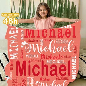 Personalized Baby Name Blanket, Custom Baby Blanket, Baby Girl Blankets, Baby Blanket With Name, Newborn Gifts,New Baby Christmas Gift