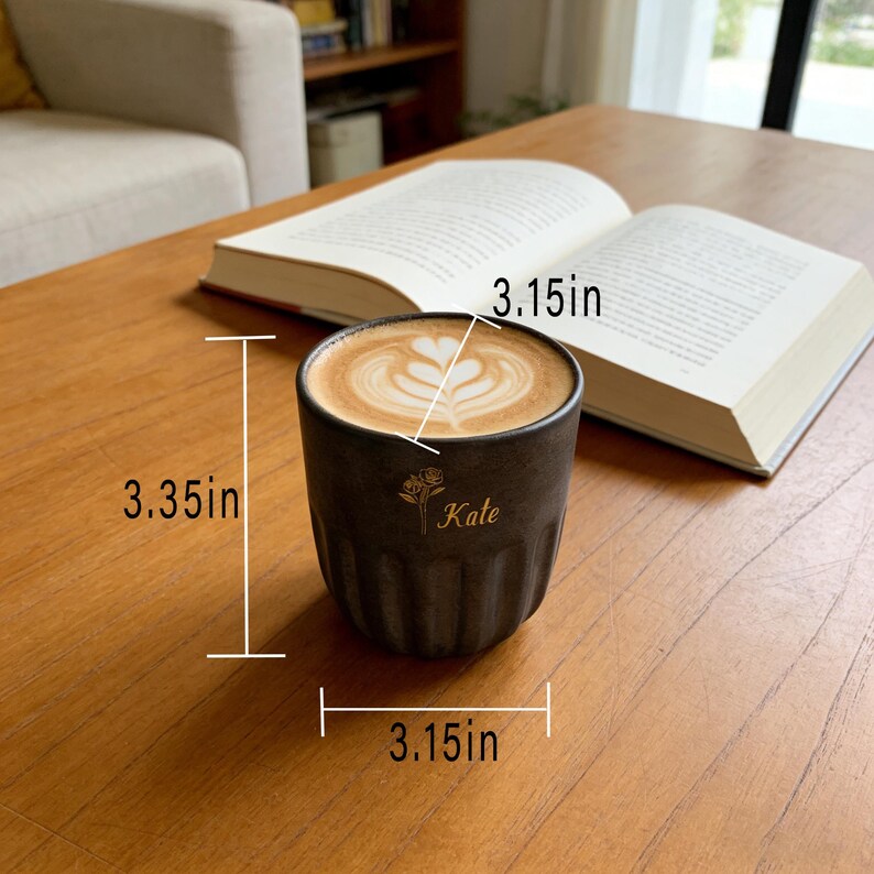 Custom Birthflower Mug For Mom, Personalized Mini Tumbler with Name, Handcrafted Ceramic Espresso Mug, Perfect Unique Mother's Day Present image 7