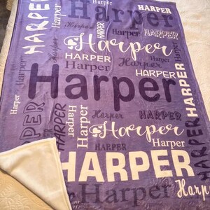 Custom Blanket for Baby/Kids/Adults, Personalized Baby Name Blanket, Blanket Gift for Boy/Girl, Nursery Blanket with Name, 1st Birthday Gift