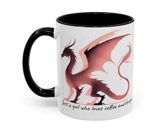 Accent Dragon Coffee Mug, Ceramic Tea Cup (11oz)