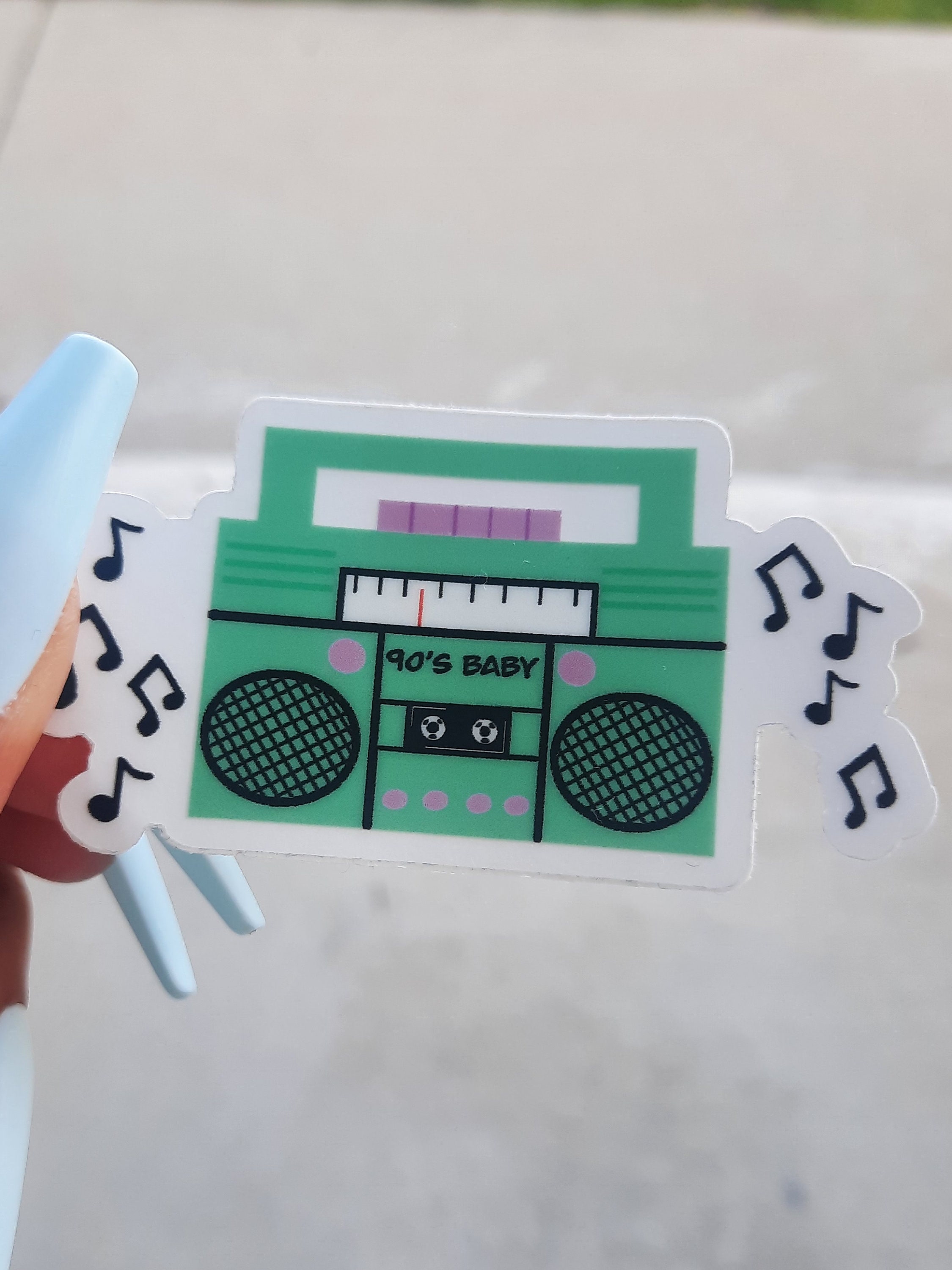 90's Stereo Sticker (transparent Sticker) - Etsy