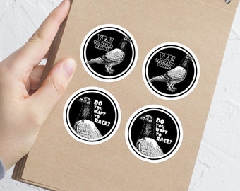 Pigeon Racing 4  stickers Bubble-free