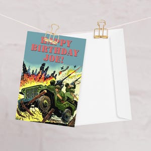Carte d'anniversaire Seconde Guerre mondiale, carte de voeux, carte grand-père, carte papa, carte mari, carte fils, oncle