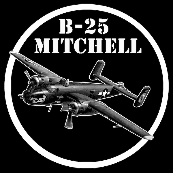 WW2 North American B-25 Mitchell digital PNG only