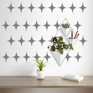 Retro Starburst Vinyl Wall Decals, Kids Room, Nursery, Gold Stars, Stars, Shapes.