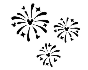Micky Maus Feuerwerk Vinyl Aufkleber | Disney Fest Sticker