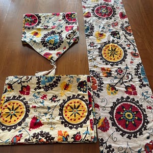 2 löpare och 8 bordsunderlägg Boho höst vändbara 10 stycken