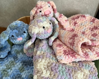 Plush Baby Bunny Cuddle Blanket