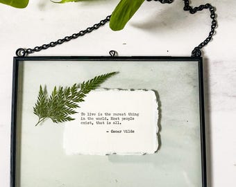 Individueller Schreibmaschinendruck auf handgeschöpftem Baumwollpapier, personalisiertes Gedicht, Liedtext, Geschenk für die Braut, Hochzeitsgelübde, Trauerrede, Gedenkgeschenk